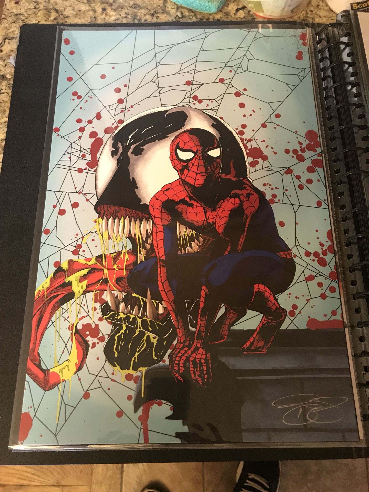 Spider-man venom 11x17 wall art