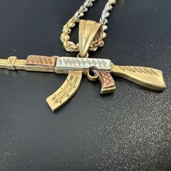 Solid 10k Gold AK-47