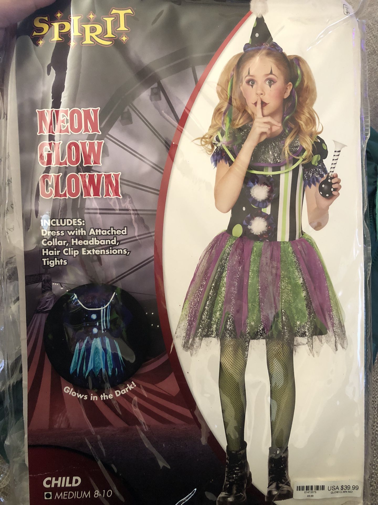 Girls Clown Costume
