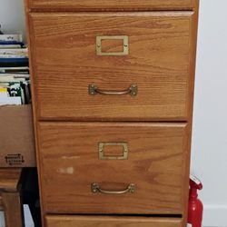 4 Draw Wood File Cabinet. 