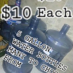 Water Containers.   5 GL.    BUY MORE PAYLESS