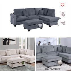 Sectional With Ottoman Brand New In Box 