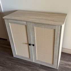 Rattan Entryway Console Table