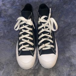 Converse Sz 7 Chuck Taylor All Star Lugged 2.0 High Top Platform Black Womens