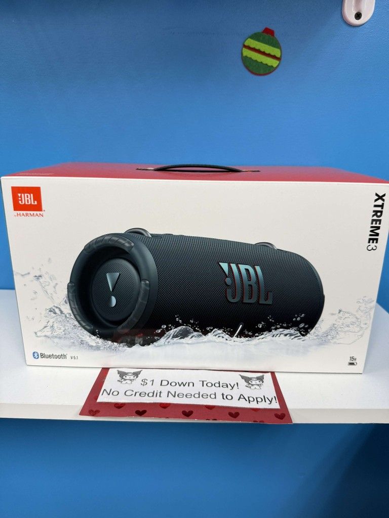 NEW-JBL Extreme 3-Bluetooth Speaker π Pay $5 to take it home same day and pay the rest later. Fast and easy process
New
Free 90 Day Warranty inclu