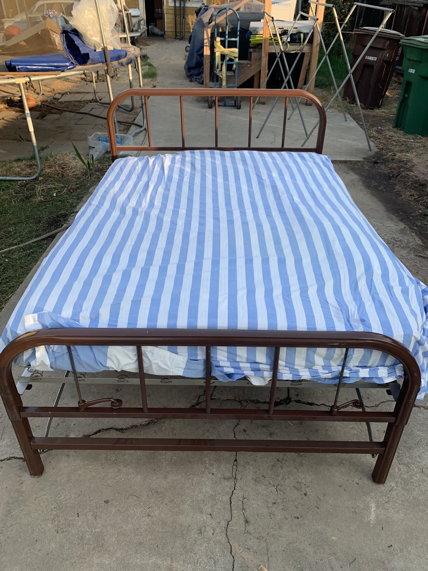 Vintage Metal Frame Murphy style Full size bed