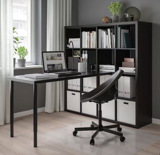 16 Cube Bookcase Organizer With Adjustable Desk NEW