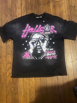 Hellstar Records "I See Humans" Pink & Black Graphic Tee - Size Large (BNWT)