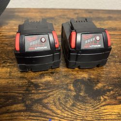2 M18 Red Lithium Batteries XCS.5