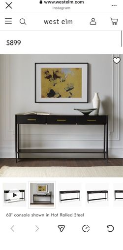 West elm console table 60”