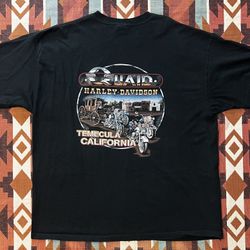 Vintage 2001 Harley Davidson Quaid Temecula California Hanes T-Shirt Men’s XL 