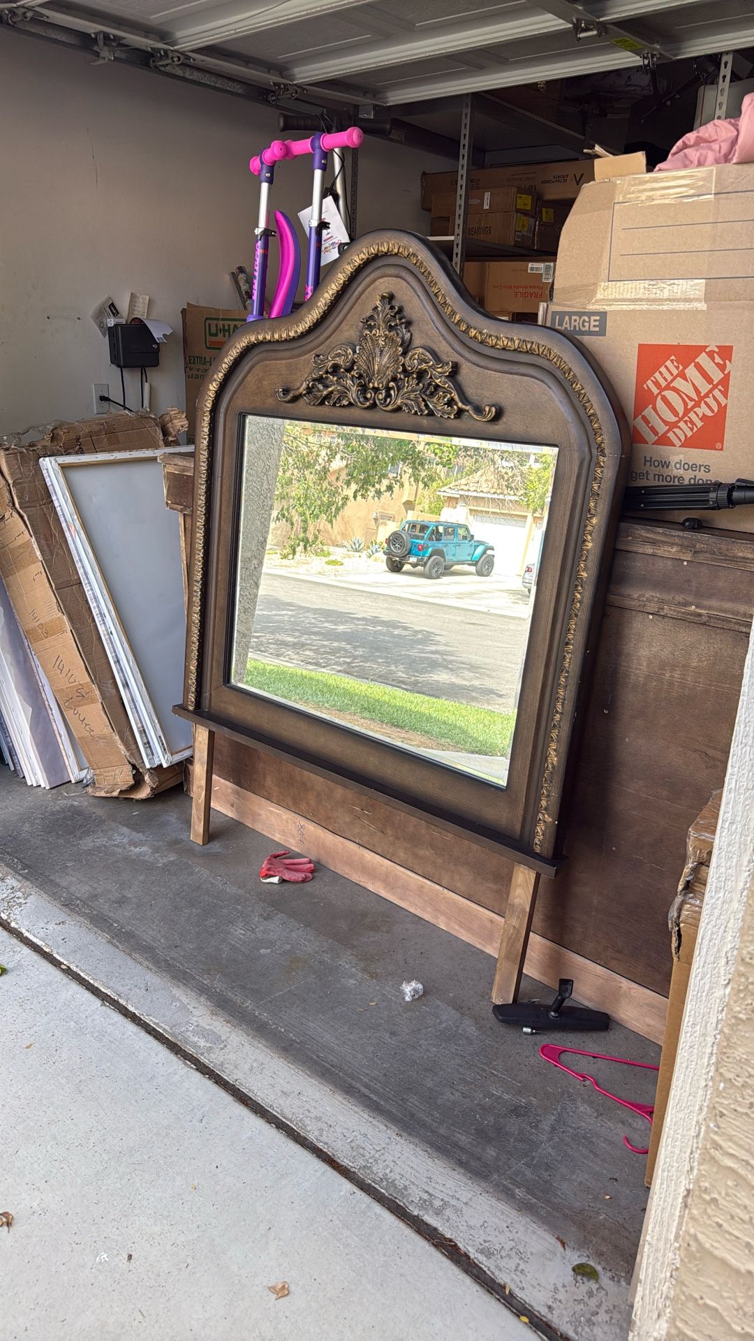 Dresser With Mirror, Very Heavy With Mirror