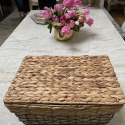 Natural Bamboo/Wire Basket For Kitchen, Vegetable Baskets Kitchen