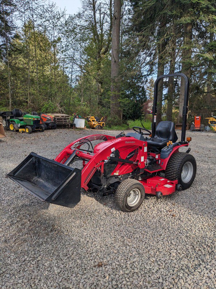Mahindra eMax 25 Tractor With Loader And Mower