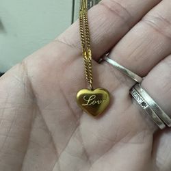 Heart Love Locket Necklace 