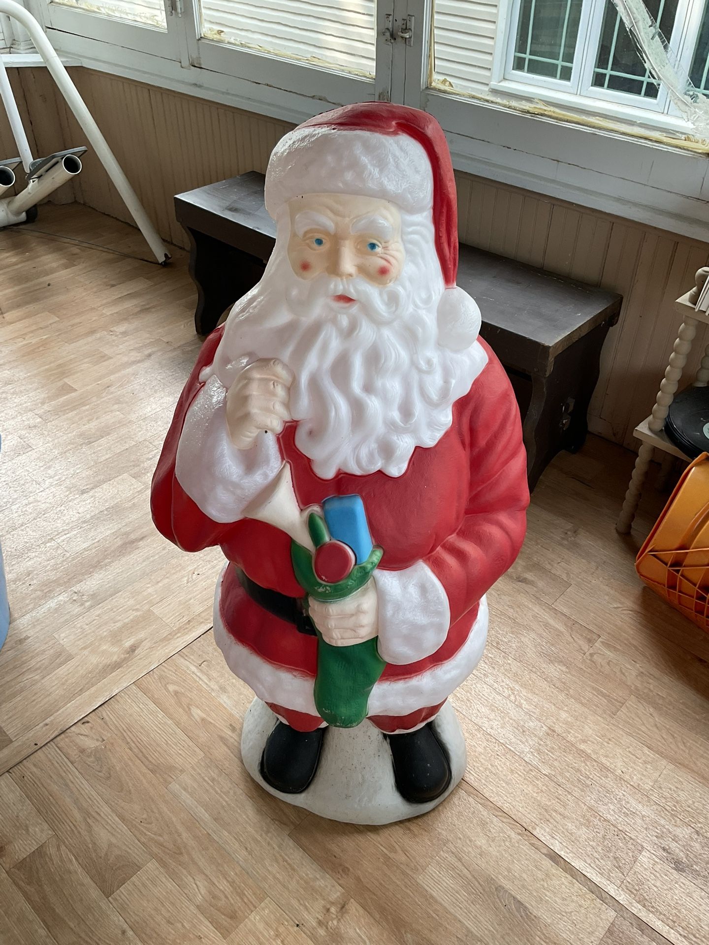 Large Santa Vintage Plastic Indoor Outdoor Decor Please Check My Other Listings
