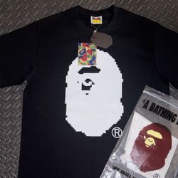 Black and White classic Bape Tee (Size Large)