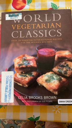Cookbook, Former Library Book, World Vegetarian Classics By Celia Brooks Brown, 304 Pgs, HB—Cooking, International Recipes