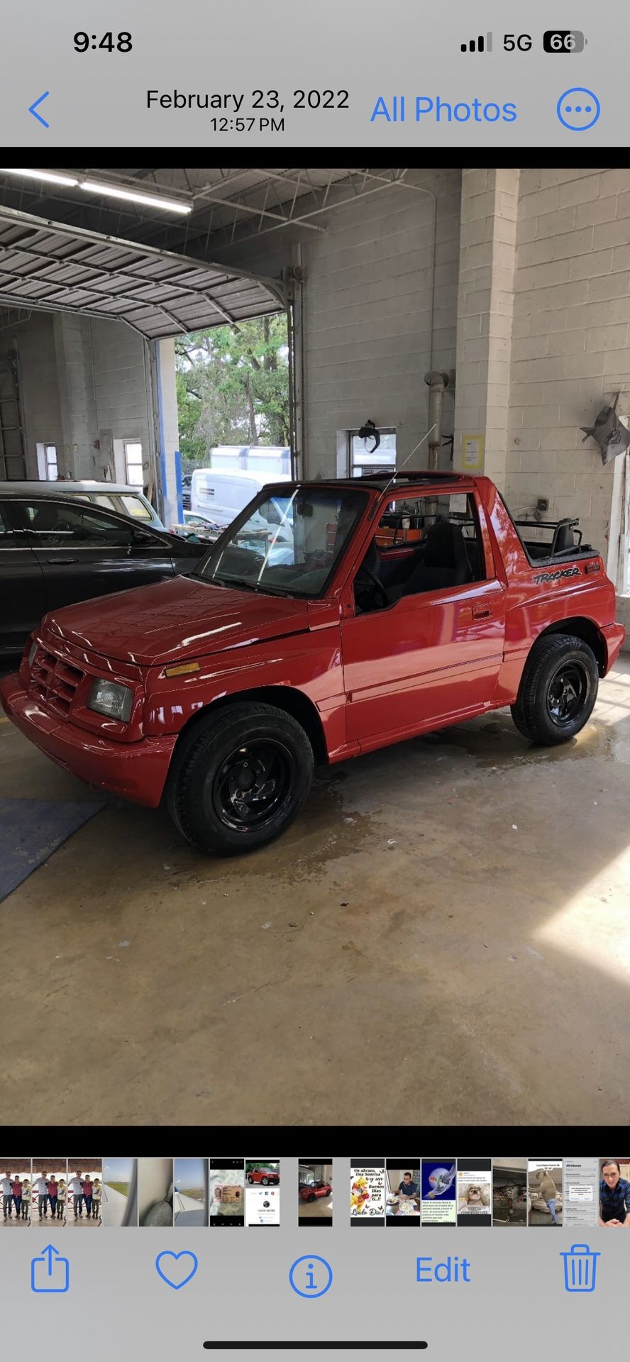 Geo Tracker 2 Doors Red Color