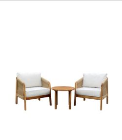 New in Box Origin 21
Pinecrest 3-Piece Patio Conversation Set with Ivory White Cushions
