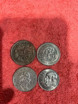 For Mexicans coins 50 pesos 1982/ 20 pesos 1980/ 5 pesos 1972/ 1 peso 1978