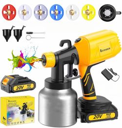 Kitesder Cordless Paint Sprayer with Two Batteries