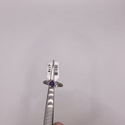 10kwg Womens Diam & Amethyst Ring