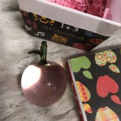 Glass Apple In Box