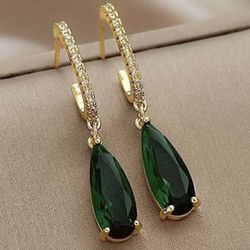 Green Jewelry Teardrop Jade Color Earrings Earring 