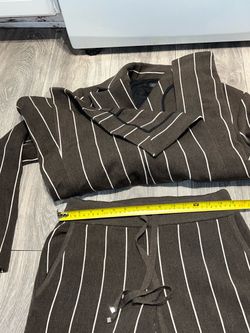 Amiri women's pinstripe suit  blazer with pants brown size M