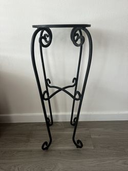 Wrought Iron & Glass Stand