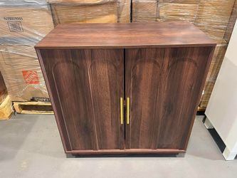 New -Sideboard Buffet Cabinet with Storage, Mid Century Modern Accent Cabinet with Arched Doors, Modular Media Console, Minimalist Credenza for Living