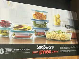 18 Piece Snapware Pure Pyrex Glass Containers