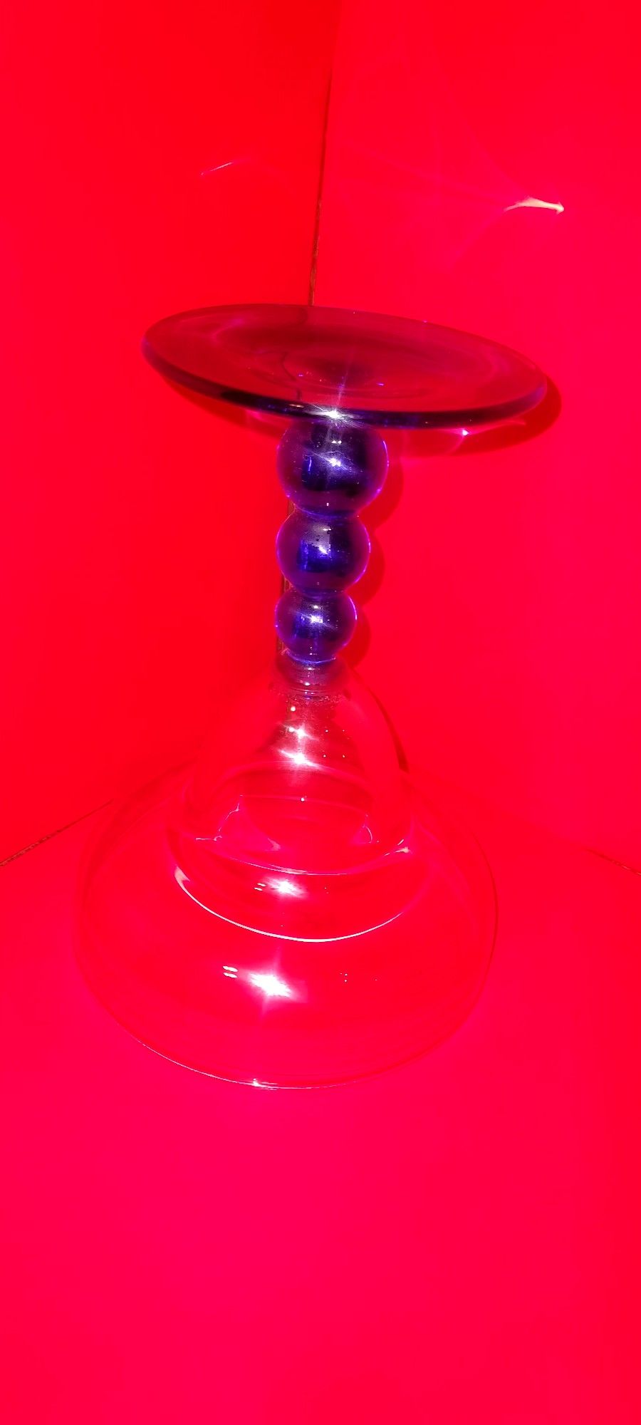 Margarita Blue Glass Stem Cups