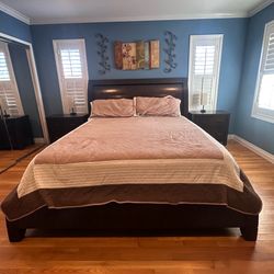 Solid Wood CA King Sleigh Bed