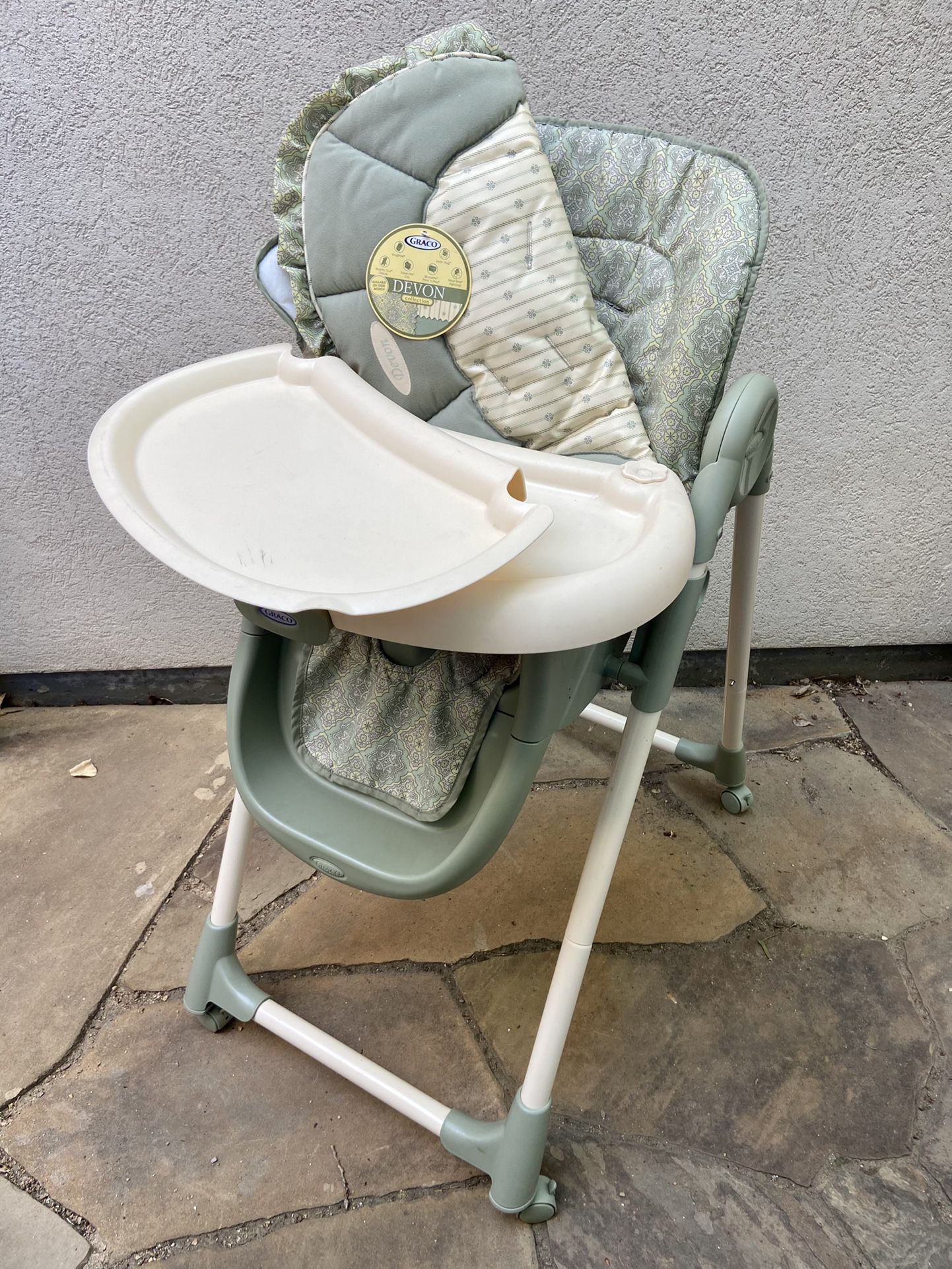 Graco folding high chair with extras