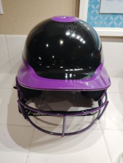 Rip It Purple & Black With Strap Rip-it Softball Baseball Batting Helmet Size S-M