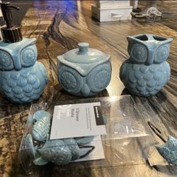 Owl Bathroom Accessory Set