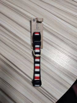Ellen DeGeneres Patriotic Dog Collar 4th of July Striped