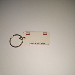 New Proud To  Be Polish Keychain
