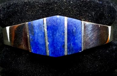 Taxco 925 Silver Lapis Cuff Bracelet