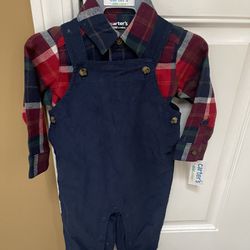 Overalls With Plaid Shirt 