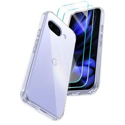 for Google Pixel 9a phone case, （1x Phone Case, 2X Screen Protectors)