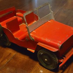 Post-War 1940s Marx Willys Metal Toy Jeep 