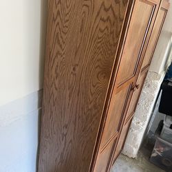 60 in. Oak Wood 4-shelf Standard Cabinet 