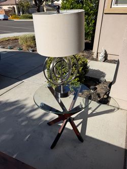 Side Table and lamp