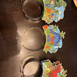 Dinosaur  Birthday Head Band 