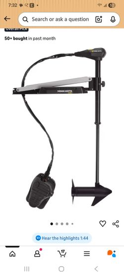 Minn Kota Electric Trolling Motor With Foot Pedal And Edge Mount
