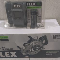Flex NO BATTERY 24Volts 7-1/4in Circular Saw Rear Handle Brushless Cordless - New