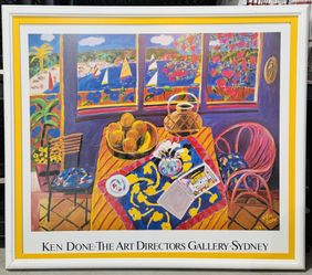 Ken Done The Art Directors Gallery Sydney ‘Downstairs At The Cabin’ Framed